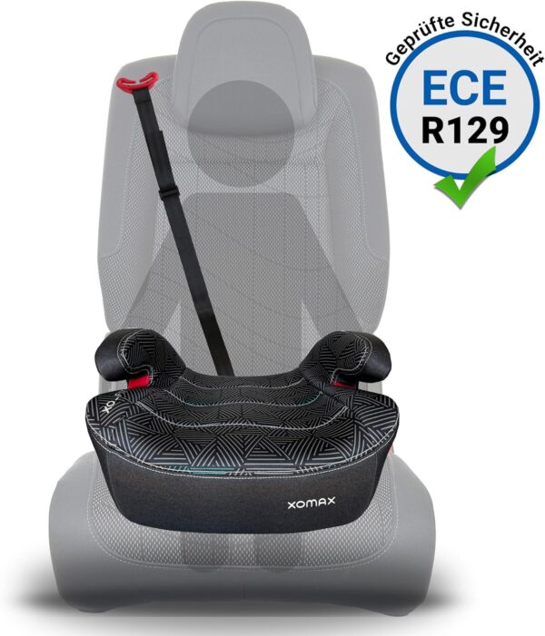 XOMAX XL-313 Seggiolino per bambini con ISOFIX e guida per cintura I crescente I 15-36 kg, circa 3-12 anni, statura da 125 a 150 cm, gruppo 2/3 I, rivestimento rimovibile e lavabile, ECE R129 I bianco