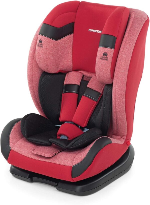 Foppapedretti Re-Klino Seggiolino Auto senza IsoFix, Gruppo 1/2/3 (9-36 Kg), per Bambini da 9 Mesi a 12 Anni circa, Cherry