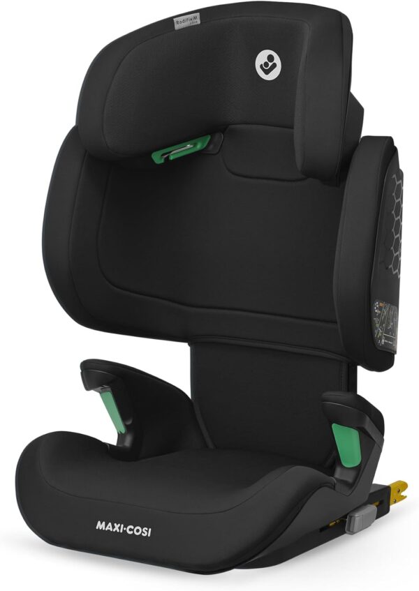 Maxi-Cosi RodiFix M i-Size, Seggiolino Auto 15-36 kg isofix, 3,5-12 anni, 100-150 cm, Seggiolino auto ISOFIX, Protezione Impatti Laterali G-CELL, Altezza Regolabile, colore Basic Black