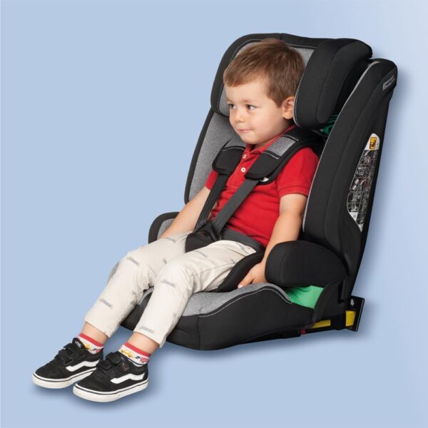 Foppapedretti Seggiolino Auto Street I-Size, per bambini da 76 a 150 cm di altezza, 15mesi-12 anni, conforme ECE R129, Fissaggio a 3 punti, Safe Body Protection, Protezione Impatti Laterali, Silver