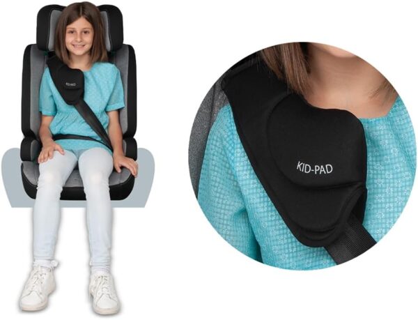 Foppapedretti Seggiolino Auto Street I-Size, per bambini da 76 a 150 cm di altezza, 15mesi-12 anni, conforme ECE R129, Fissaggio a 3 punti, Safe Body Protection, Protezione Impatti Laterali, Silver