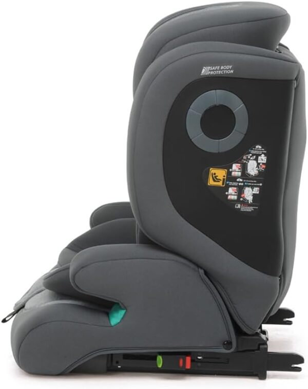 Foppapedretti Seggiolino Auto Tender I-Size da 76 e 150 cm di altezza, Test di impatto laterale Safe Body Protection, Doppia Omologazione (con e senza Isofix), Protezione Comfort Kid Pad, Silver