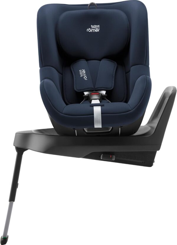 BRITAX RÖMER Seggiolino Auto DUALFIX PLUS Girevole a 360°, con Inserto Neonato e Sistema di Fissagio ISOFIX, Bambini da 40-105 cm (i-Size), dalla Nascita fino ai 4 anni, Night Blue