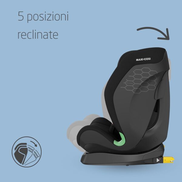 Maxi-Cosi Titan S Comfort i-Size, Tessuti Traspiranti, Seggiolino Auto ISOFIX, 15 mesi - 12 anni (76-150 cm), Seggiolino Auto Reclinabile 5 posizioni, 13 Posizioni Poggiatesta, G-CELL, Authentic Black