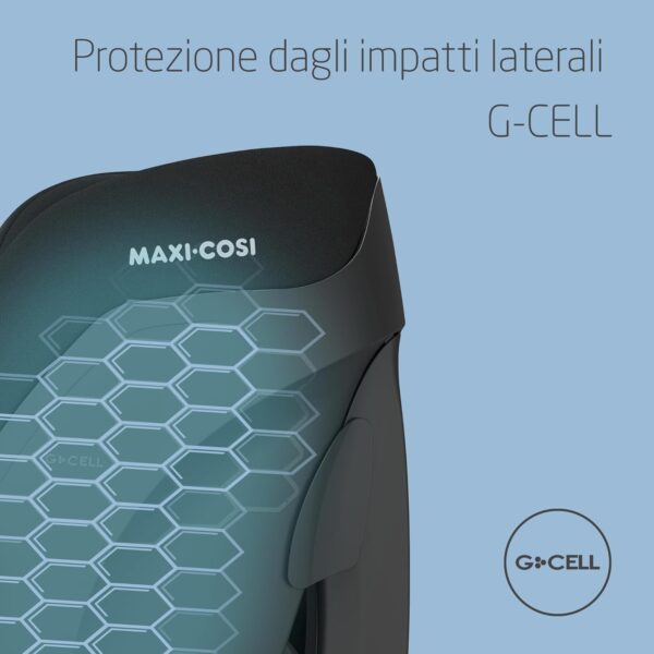 Maxi-Cosi Titan S Comfort i-Size, Tessuti Traspiranti, Seggiolino Auto ISOFIX, 15 mesi - 12 anni (76-150 cm), Seggiolino Auto Reclinabile 5 posizioni, 13 Posizioni Poggiatesta, G-CELL, Authentic Black