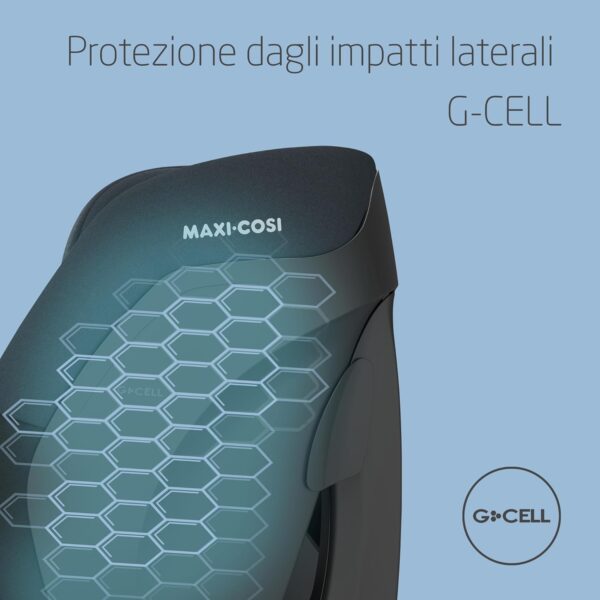 Maxi-Cosi Titan S i-Size, Seggiolino auto 9-36 kg, 15 mesi-12 anni (76-150 cm), Seggiolino auto ISOFIX Reclinabile 5 posizioni, 13 posizioni del poggiatesta, G-CELL, gruppo 123, colore Tonal Black