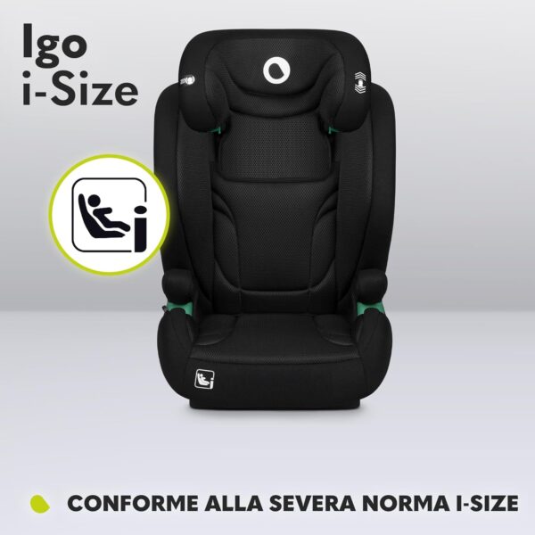 Lionelo IGO Seggiolino Auto Adattabile i-Size ISOFIX per Bambini 100-150cm Conforme all'Ultimo Standard R129 Sicurezza Tri-Guard, Cresce Insieme al Tuo Bambino con 13 Regolazioni, Comodo