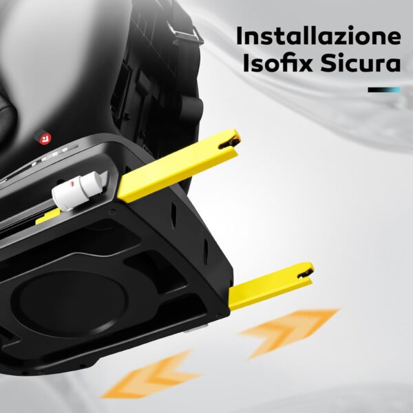 LETTAS i-Size Seggiolino Auto Isofix Girevole a 360°Gruppo 0+1/2/3, dalla nascita ai 12 anni(0-36 kg), 40-150 cm ECE R129