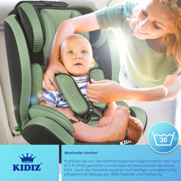 KIDIZ® Seggiolino auto per bambini Seggiolino per bambini | Seggiolino auto Guscio con sedile | 9 kg - 36 kg 1-12 anni | gruppo 1-2 -3 | universale | Classic Con Isofix