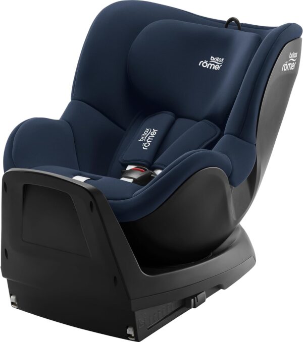 BRITAX RÖMER Seggiolino Auto DUALFIX PLUS Girevole a 360°, con Inserto Neonato e Sistema di Fissagio ISOFIX, Bambini da 40-105 cm (i-Size), dalla Nascita fino ai 4 anni, Night Blue