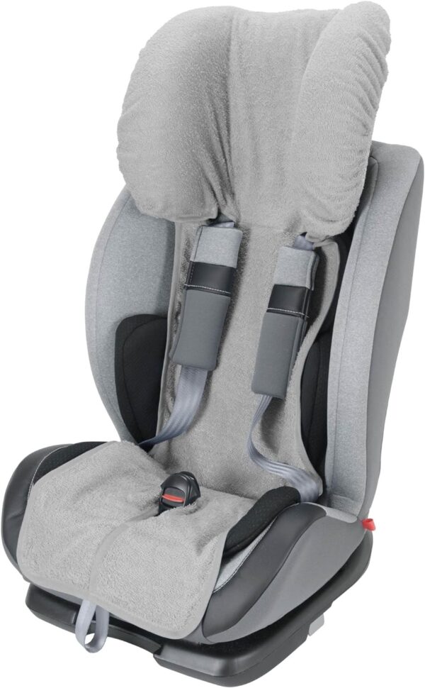 Babysanity Rivestimento copri seggiolino auto 9/36 e 15/36 kg in DOPPIA SPUGNA DI COTONE 100% colore Grigio