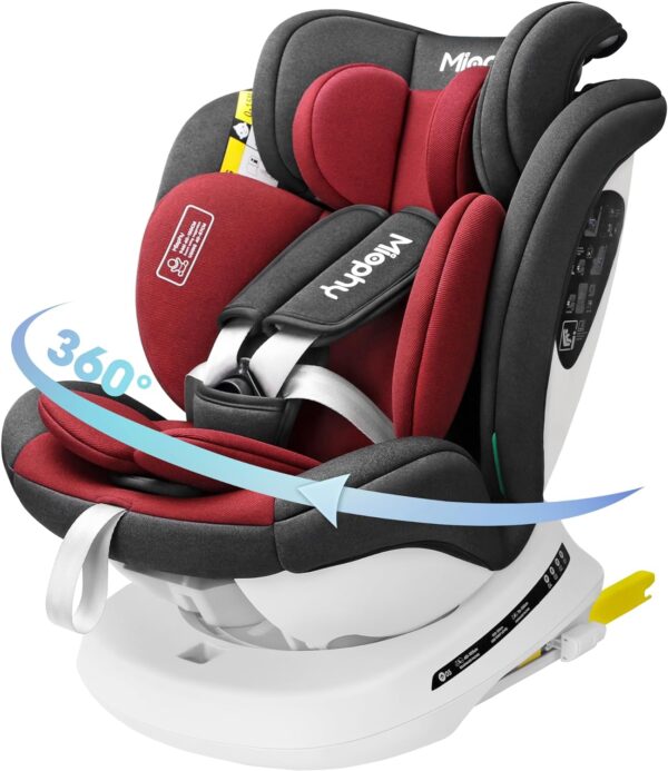 Miophy I-size Seggiolino Auto Isofix Girevole a 360°Gruppo 0+1/2/3, dalla nascita ai 12 anni, 40-150 cm (Vino i-Size)