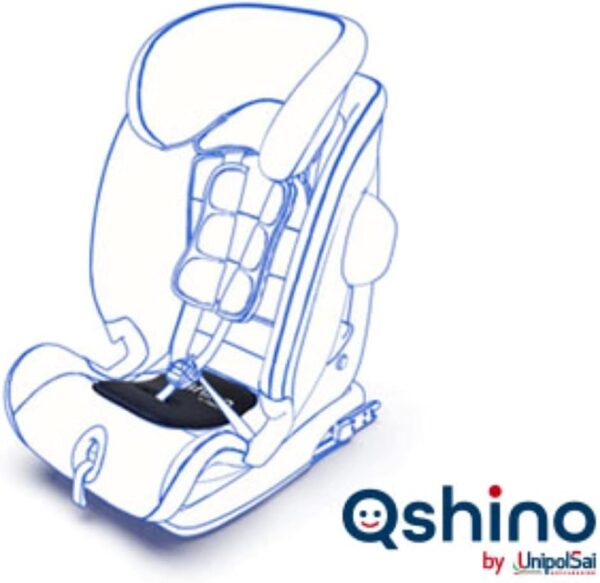 Qshino By Unipolsai Assicurazioni Dispositivo Antiabbandono Universale Per Seggiolini Auto, Blu, 22.0 X Cm X 26.6 X Cm X 0.8