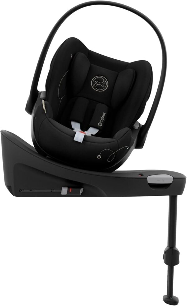 CYBEX Gold Seggiolino Auto Cloud G i-Size Comfort, Incluso Riduttore per Neonati, Dalla Nascita fino a circa 24 Mesi, Per Bambini da 40 fino a 87 cm, Max. 13 kg, Moon Black