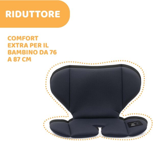 Chicco Seggiolino Auto Mokita I-Size, con Sistema Isofix, per Bambini di Altezza Compresa Tra 76 e 150 cm, Utilizzabile a Partire dai 15 Mesi, Riduttore incluso