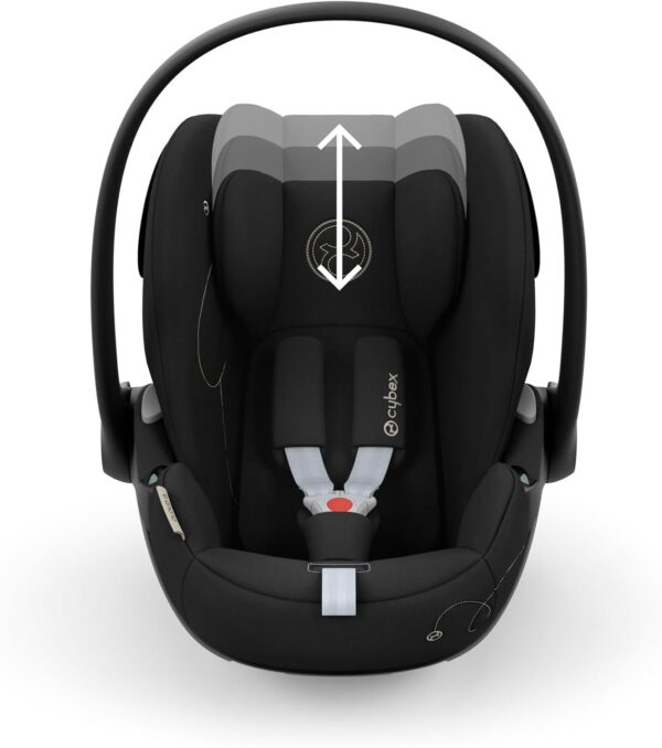 CYBEX Gold Seggiolino Auto Cloud G i-Size Comfort, Incluso Riduttore per Neonati, Dalla Nascita fino a circa 24 Mesi, Per Bambini da 40 fino a 87 cm, Max. 13 kg, Moon Black