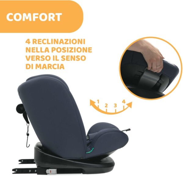 Chicco Seggiolino Auto Mokita I-Size, con Sistema Isofix, per Bambini di Altezza Compresa Tra 76 e 150 cm, Utilizzabile a Partire dai 15 Mesi, Riduttore incluso