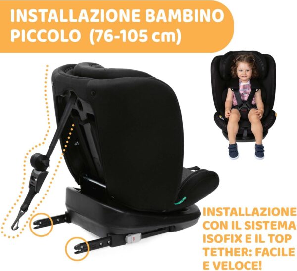 Chicco Seggiolino Auto Mokita I-Size, con Sistema Isofix, per Bambini di Altezza Compresa Tra 76 e 150 cm, Utilizzabile a Partire dai 15 Mesi, Riduttore incluso