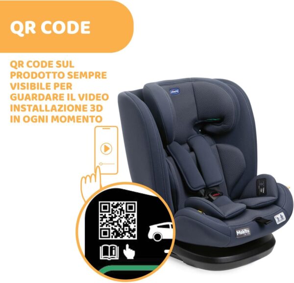 Chicco Seggiolino Auto Mokita I-Size, con Sistema Isofix, per Bambini di Altezza Compresa Tra 76 e 150 cm, Utilizzabile a Partire dai 15 Mesi, Riduttore incluso