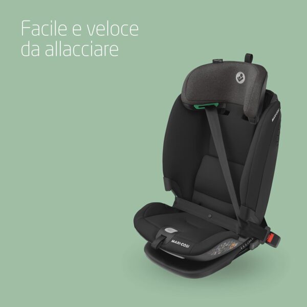 Maxi-Cosi Titan Plus i-Size Seggiolino Auto ISOFIX, Reclinabile in 4 Posizioni, Regolabile in Altezza, Side Impact Protection G-CELL, per Bambini, 76 - 150 cm, 15 Mesi - 12 Anni, Authentic Black