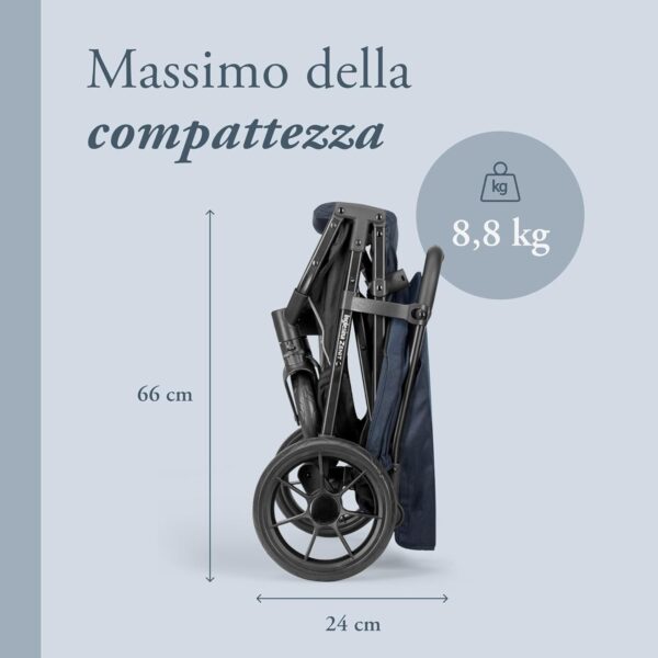 Inglesina Zenit Passeggino, Blu, Compatto, Adatto fino a 22kg, Ruote con Sospensioni, Seduta Ampia, Esclusiva Amazon