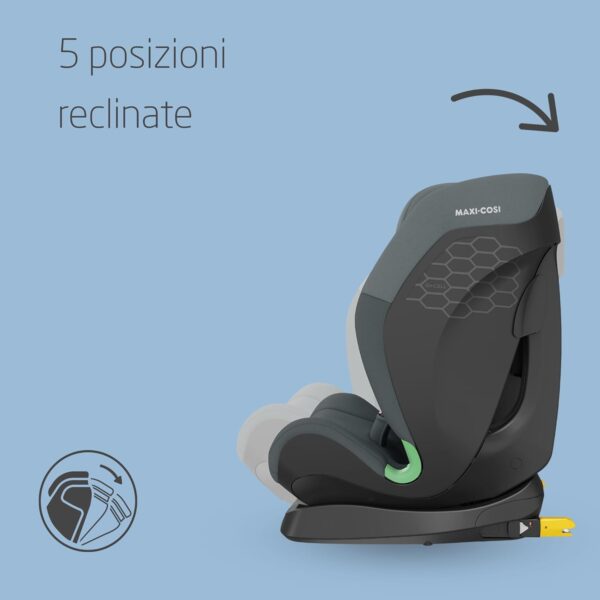 Maxi-Cosi Titan S i-Size, Seggiolino auto per bambini, 15 mesi-12 anni (76-150 cm), Seggiolino auto ISOFIX, Reclinabile 5 posizioni, 13 posizioni del poggiatesta, Protezione G-CELL, Tonal Graphite