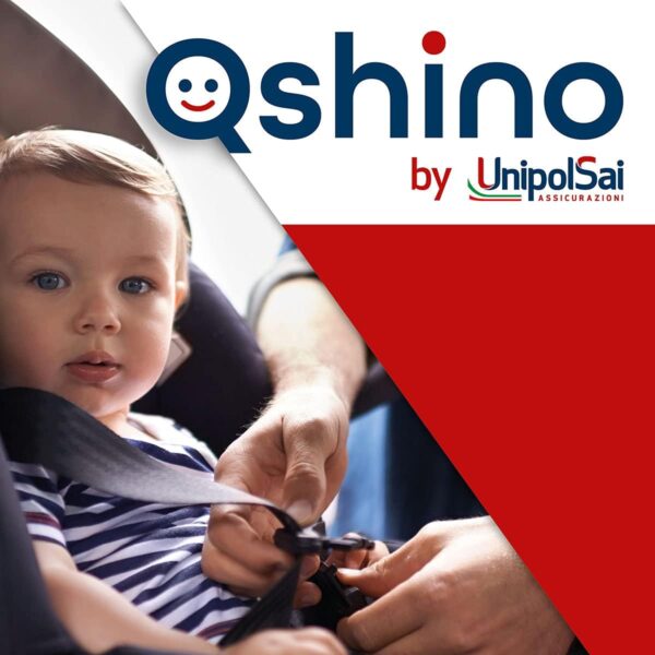 Qshino By Unipolsai Assicurazioni Dispositivo Antiabbandono Universale Per Seggiolini Auto, Blu, 22.0 X Cm X 26.6 X Cm X 0.8