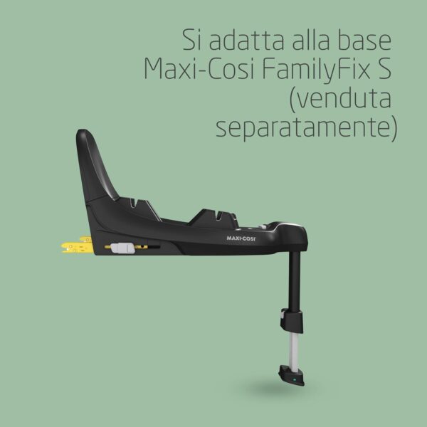 Maxi-Cosi Pebble S i-SIze, Seggiolino Auto Neonato 0 15 mesi, 0-13kg, 40-83cm, Seggiolino Auto Isofix Leggero, Click & Go, Protezione dagli Impatti Laterali G-CELL, Riduttore Baby-hugg, Tonal Black