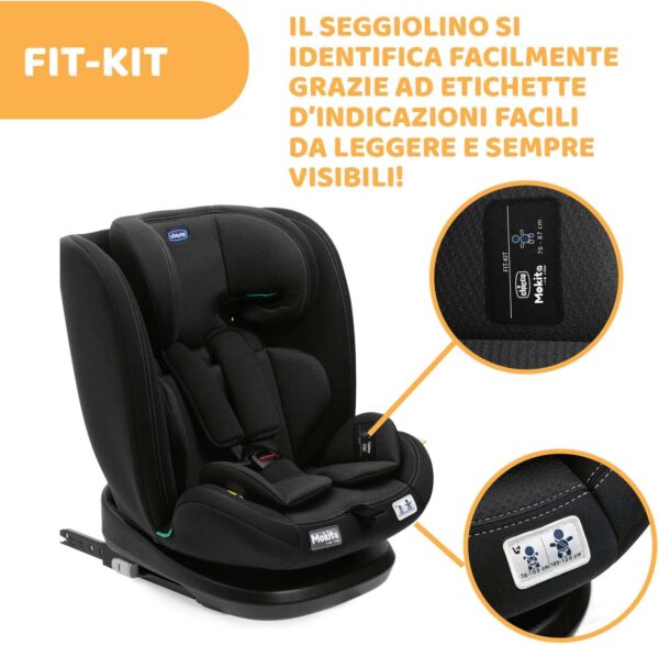 Chicco Seggiolino Auto Mokita I-Size, con Sistema Isofix, per Bambini di Altezza Compresa Tra 76 e 150 cm, Utilizzabile a Partire dai 15 Mesi, Riduttore incluso