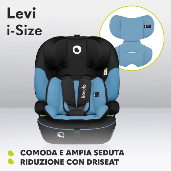 LIONELO LEVI Seggiolino auto 9-36 kg bambini Gruppo 1/2/3 Protezioni lateral, Cinture di sicurezza a 5punti, 6-livelli altezza poggiatesta regolabile, Rivestimento sfoderabile