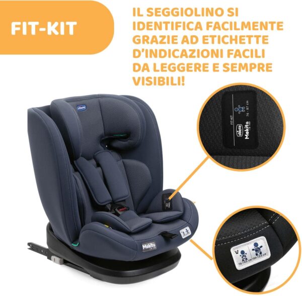 Chicco Seggiolino Auto Mokita I-Size, con Sistema Isofix, per Bambini di Altezza Compresa Tra 76 e 150 cm, Utilizzabile a Partire dai 15 Mesi, Riduttore incluso