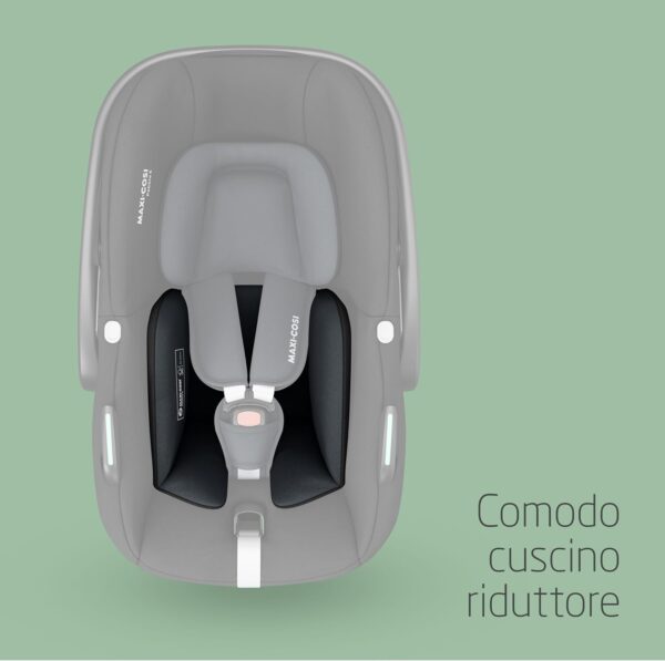 Maxi-Cosi Pebble S i-SIze, Seggiolino Auto Neonato 0 15 mesi, 0-13kg, 40-83cm, Seggiolino Auto Isofix Leggero, Click & Go, Protezione dagli Impatti Laterali G-CELL, Riduttore Baby-hugg, Tonal Black