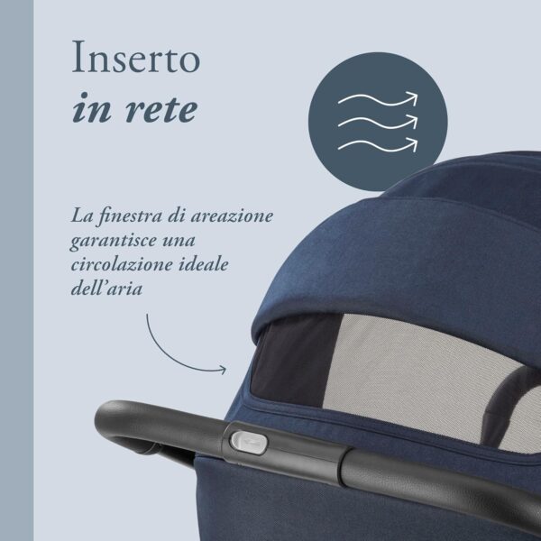 Inglesina Zenit Passeggino, Blu, Compatto, Adatto fino a 22kg, Ruote con Sospensioni, Seduta Ampia, Esclusiva Amazon