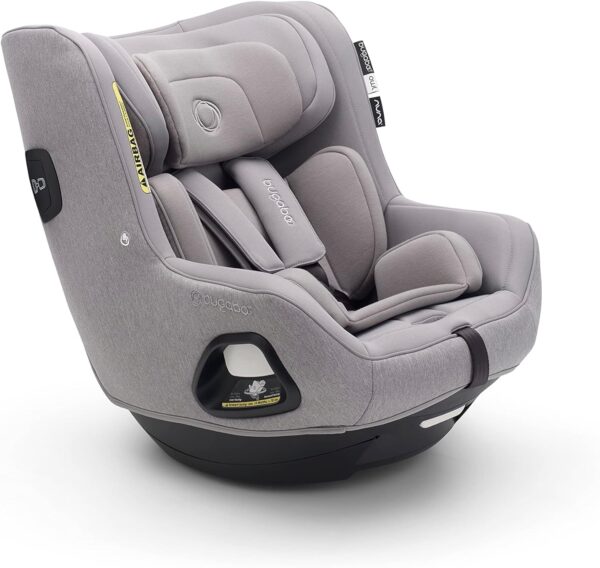 Bugaboo Owl by Nuna Seggiolino Auto da 0 a 4 Anni, 0-18 kg, Rotazione 360 Gradi, Orientamento Fronte Strada o in senso Contrario di marcia, Gruppo 0+/1, Top Comfort, Telaio Rinforzato, Grey