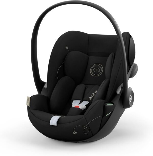 CYBEX Gold Seggiolino Auto Cloud G i-Size Comfort, Incluso Riduttore per Neonati, Dalla Nascita fino a circa 24 Mesi, Per Bambini da 40 fino a 87 cm, Max. 13 kg, Moon Black