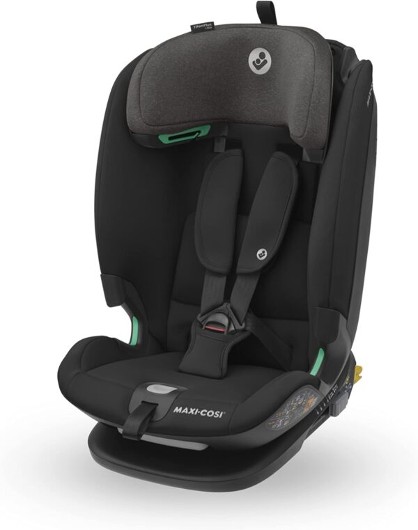 Maxi-Cosi Titan Plus i-Size Seggiolino Auto ISOFIX, Reclinabile in 4 Posizioni, Regolabile in Altezza, Side Impact Protection G-CELL, per Bambini, 76 - 150 cm, 15 Mesi - 12 Anni, Authentic Black