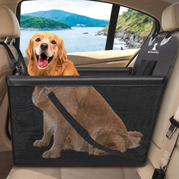 Wimypet Seggiolino Auto per Cani, Amaca Coprisedile Auto per Cani, Traspirante Seggiolino Auto Cane, Resistente e Facile da Installare Trasportino Cane Autoper Auto SUV Camion 137x147x35cm