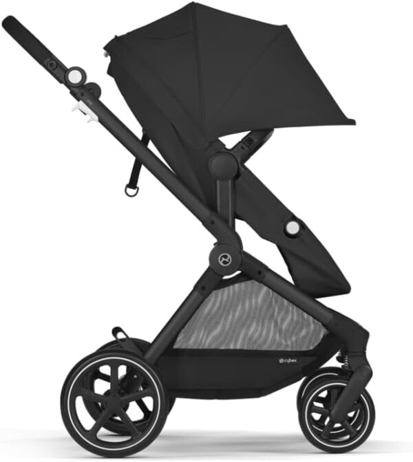 CYBEX Gold EOS Carrozzina 2 in 1, dalla nascita fino a 22 kg (circa 4 anni) inclusivo EOS Adapter e CYBEX Cloud G i-Size, Moon Black