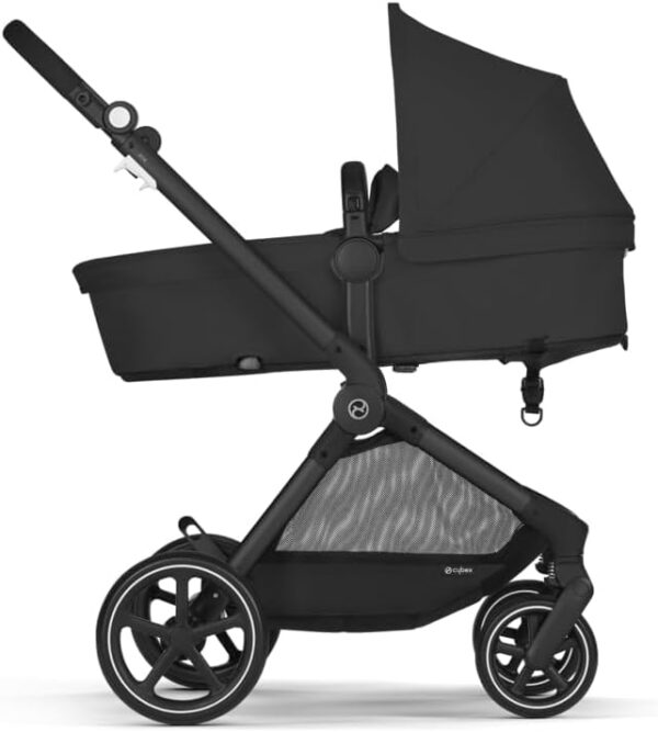 CYBEX Gold EOS Carrozzina 2 in 1, dalla nascita fino a 22 kg (circa 4 anni) inclusivo EOS Adapter e CYBEX Cloud G i-Size, Moon Black