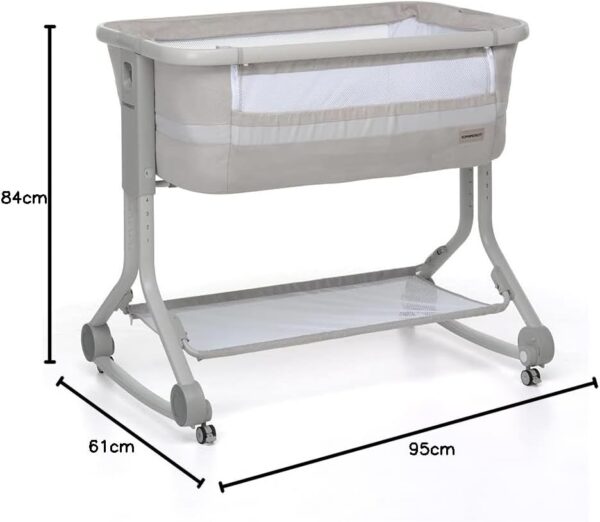 Foppapedretti MyBebè Culla Co-Sleeping, per Bambini dalla nascita a 6 mesi (fino a 9 Kg), Greige