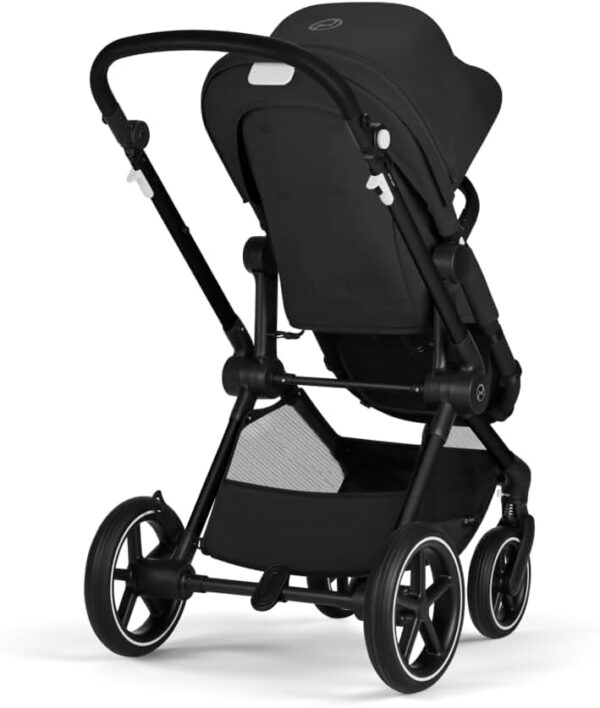 CYBEX Gold EOS Lux Carrozzina 2 in 1, dalla nascita fino a 22 kg (circa 4 anni) inclusivo EOS Adapter e CYBEX Cloud G i-Size, Moon Black