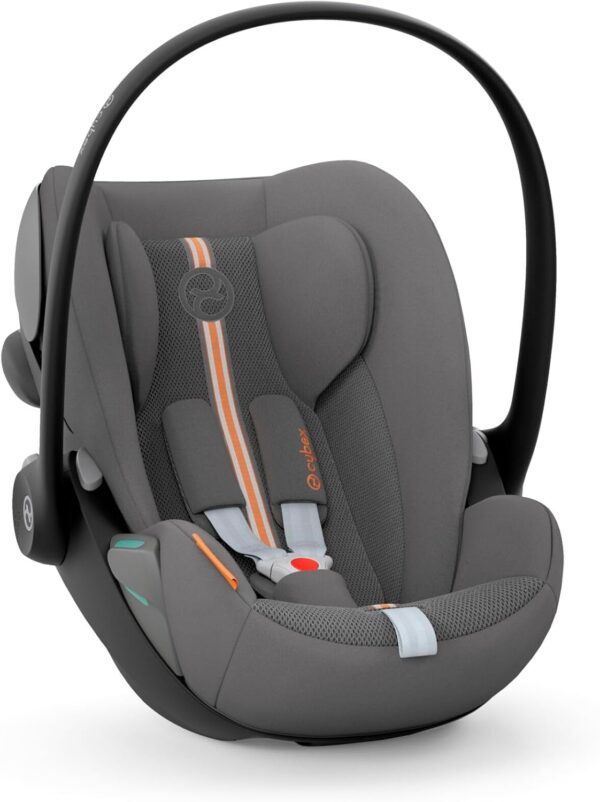 CYBEX Gold Seggiolino Auto Cloud G i-Size Plus, Incluso Riduttore per Neonati, Dalla Nascita fino a circa 24 Mesi, Per Bambini da 40 fino a 87 cm, Max. 13 kg, Lava Grey