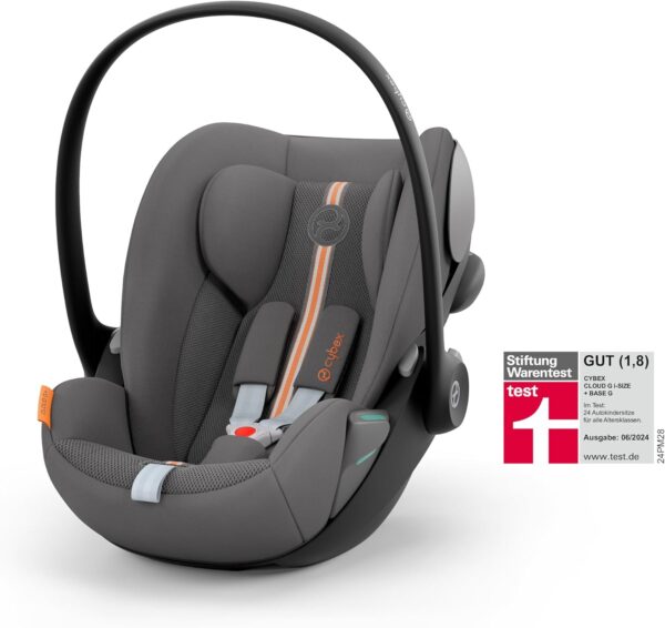 CYBEX Gold Seggiolino Auto Cloud G i-Size Plus, Incluso Riduttore per Neonati, Dalla Nascita fino a circa 24 Mesi, Per Bambini da 40 fino a 87 cm, Max. 13 kg, Lava Grey