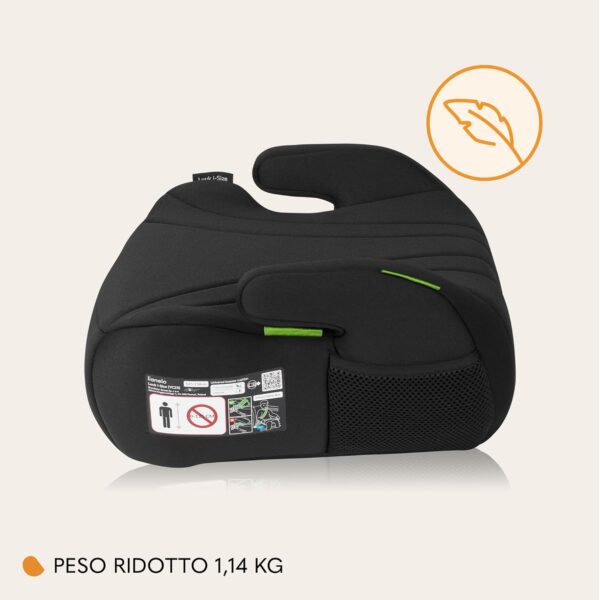 Lionelo LUUK I-Size Seggiolino rialzo auto per bambini 22-36kg 125-150cm con l'ultimissimo i-Size Standard R129, Rivestimento traspirante e lavabile, Schiuma adattiva, Car Booster con Braccioli