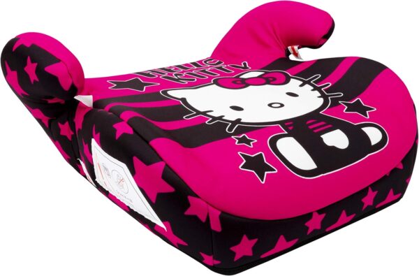 Hello Kitty Seggiolino auto Hello Kitty Star Gruppo III. Approvazione europea R44/04. Rivestimento rimovibile di 3 cm. Sicurezza e comfort assicurati.