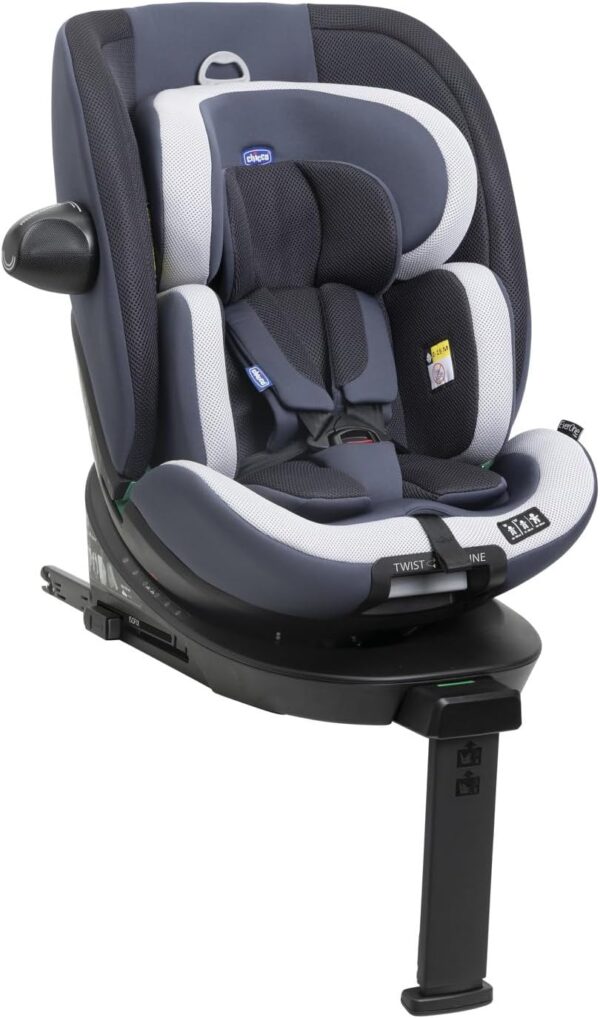 Chicco Everone I-Size, Seggiolino Auto con Sistema Twist-Recline con 3 Posizioni, Omologato ECE R129/03, Girevole A 360° E Reclinabile, Gruppo 0+/1/2/3 Da 0 A 12 Anni