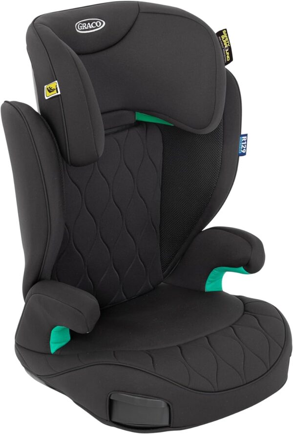 GRACO - Affix i-Size R129 Rialzo con schienale alto ISOFIX, da 100 a 150 cm (da 3,5 a 12 anni circa), colore Midnight