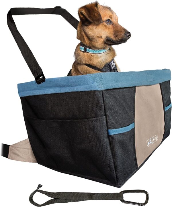 Kurgo Seggiolino Auto per Cani Rover, Trasportino Cane e Animali Domestici, Accessori per Cani, Include una Cintura Sicurezza Cani