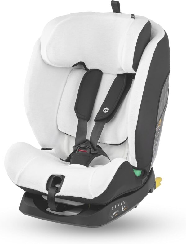 Maxi-Cosi Seggiolino Auto in cotone organico per Titan S i-Size & Titan S Comfort,Copri seggiolino per bambini,Morbido, Materiale traspirante che assorbe l'umidità,Lavabile in lavatrice, Natural White