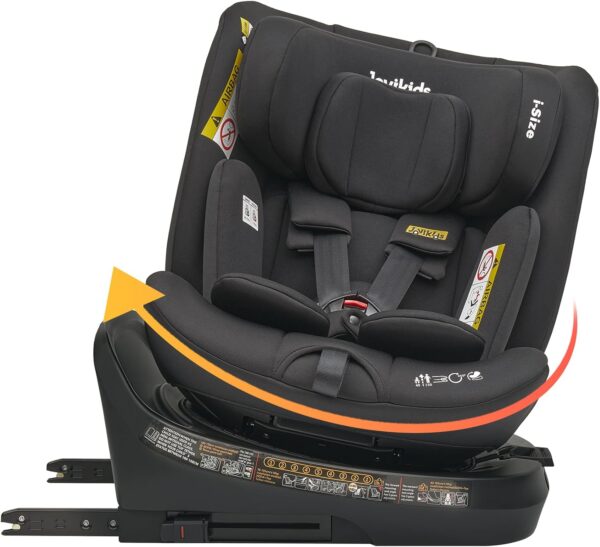 Jovikids i-Size 360° Girevole Seggiolino Auto 0-36 kg, Seggiolino Isofix Top Tether, ECE R129/E4 40-150cm dalla Nascita a Circa 12 anni